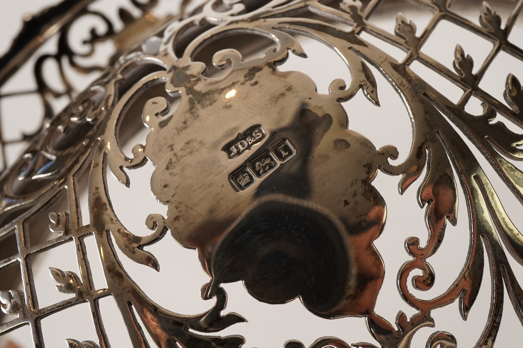 An Edwardian pierced silver comport, by James Dixon & Sons